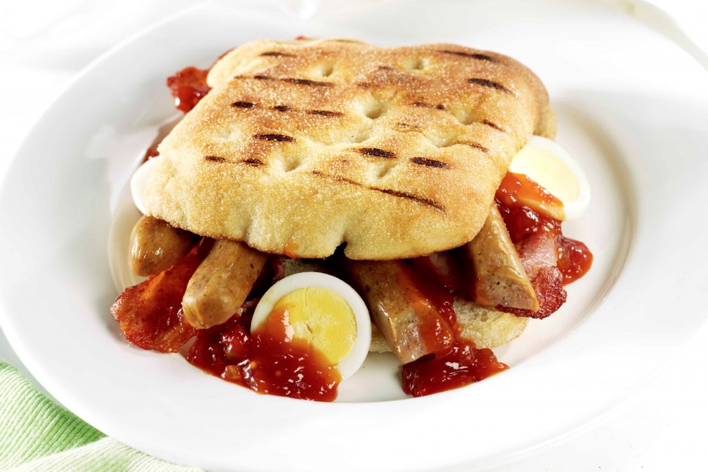 Create the ultimate all day breakfast panini