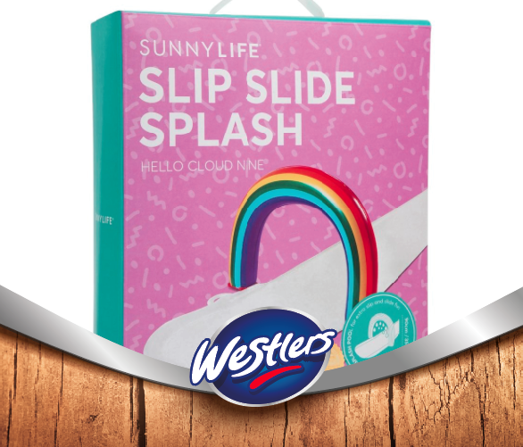 Win a Sunnylife Inflatable Rainbow Slip Slide
